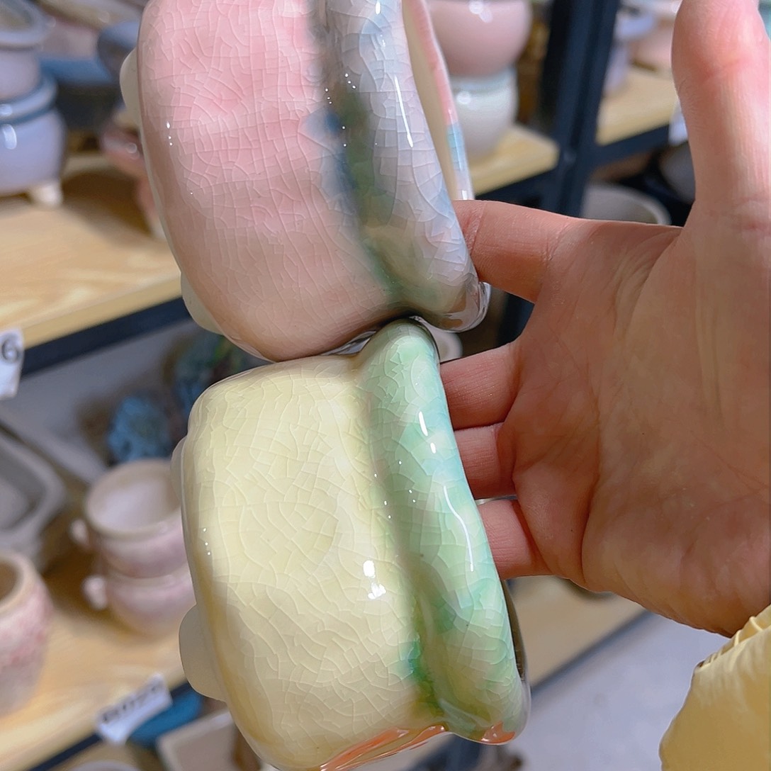 红陶陶瓷花盆当场满12包邮