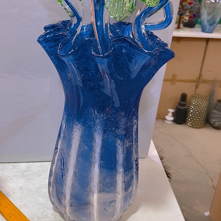 琉璃琉璃花瓶高32口18