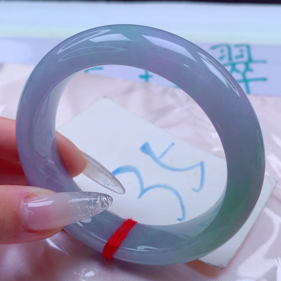 翡翠手镯未镶嵌天然缅甸翡翠A货手镯 35号