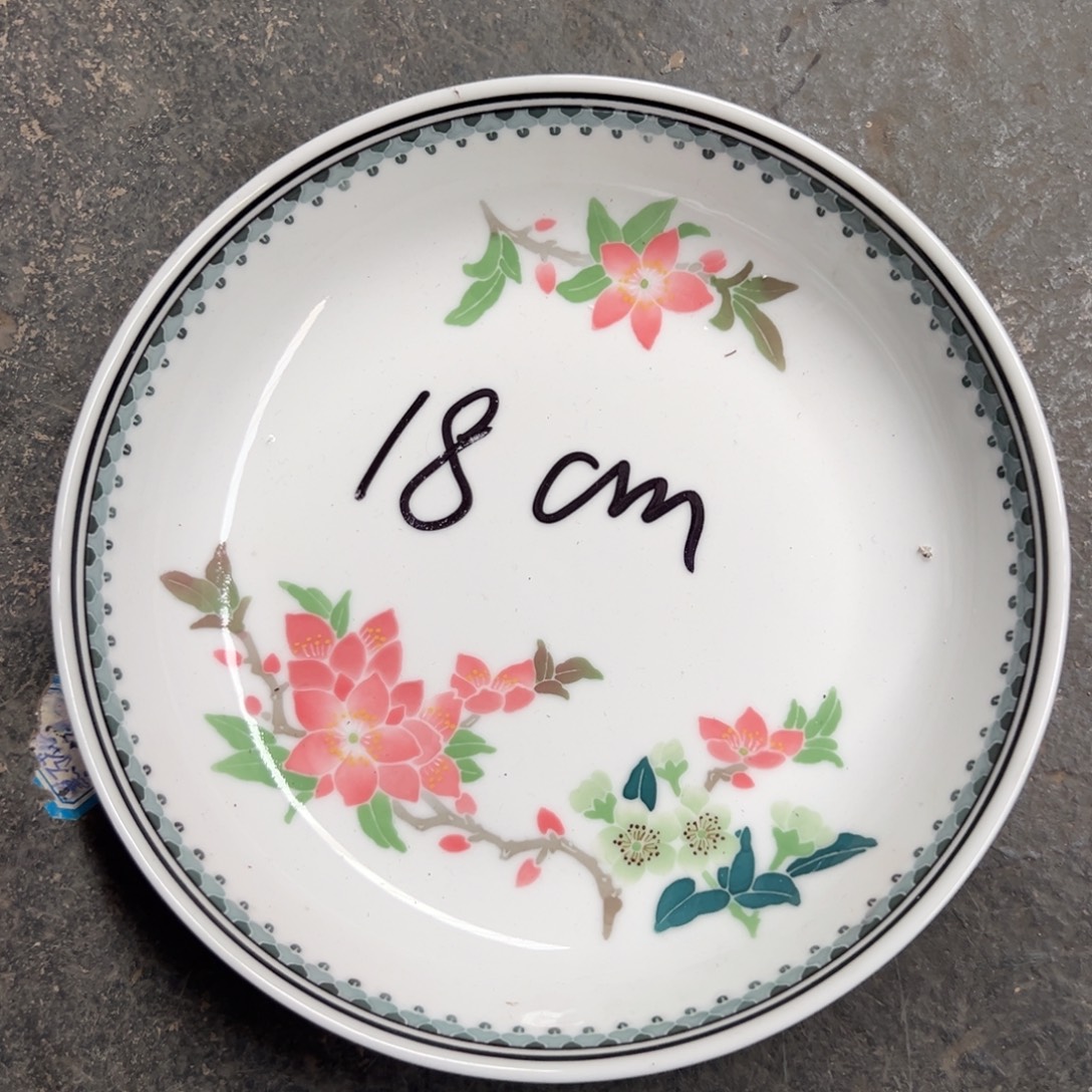 醴陵瓷直播供货基地炸福利手绘18厘米深盘