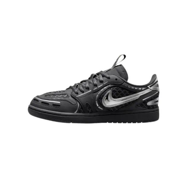 Nike/耐克官方正品AIR JORDAN 1 MM黑银男女低帮板鞋HQ2186001