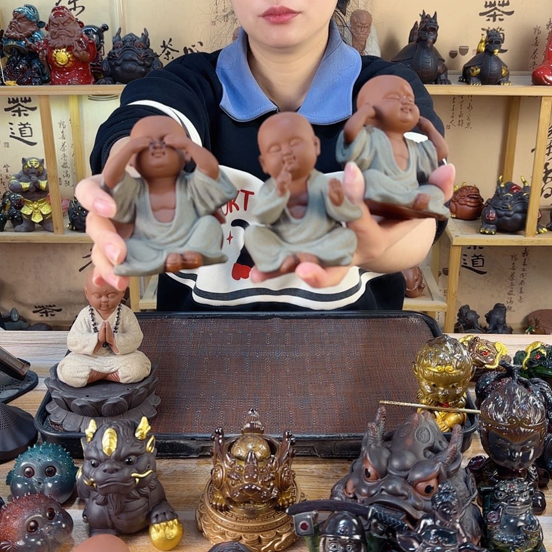 紫砂茶宠紫陶树脂茶宠摆件