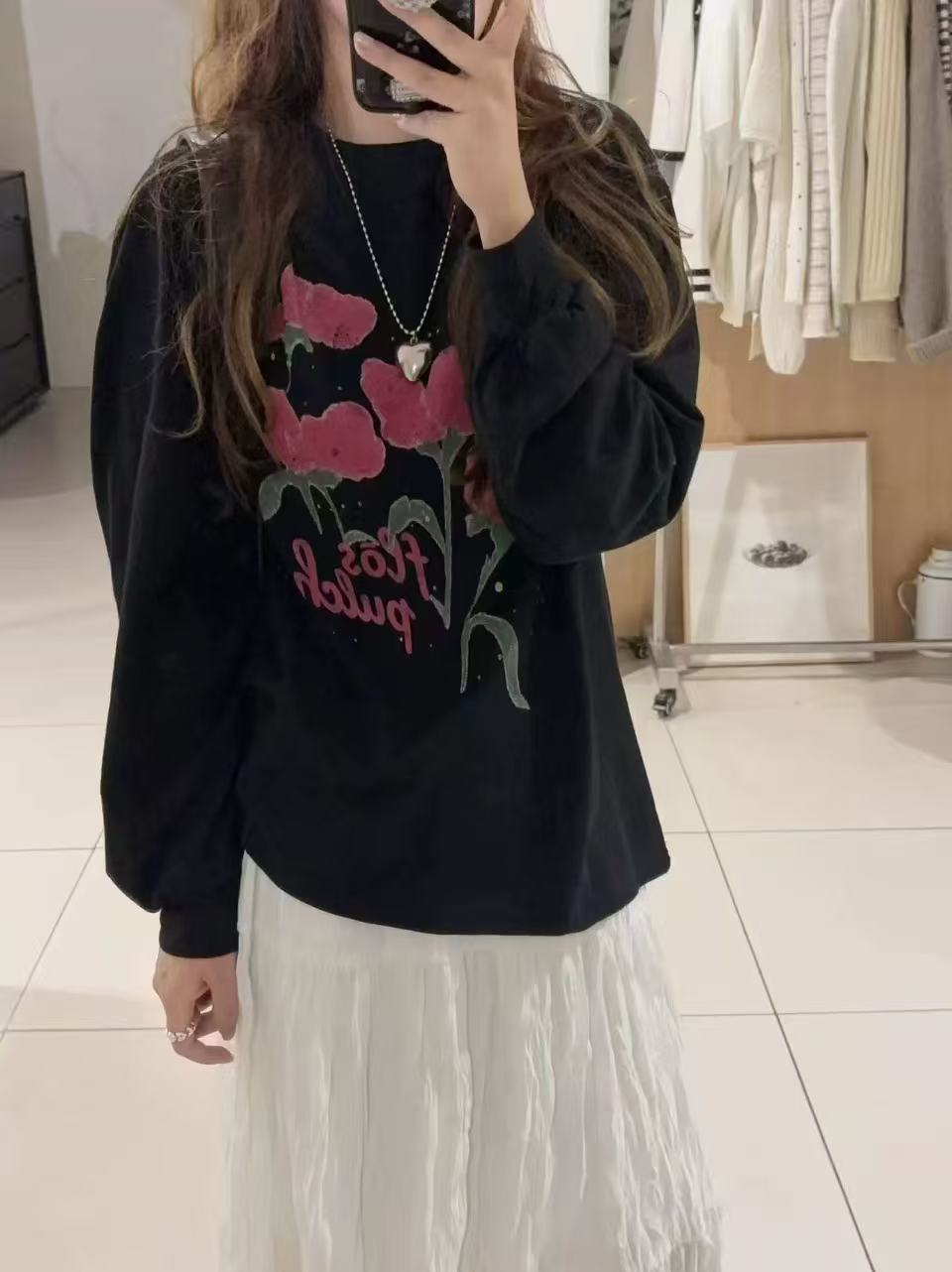 韩代.eun花朵长袖 L25112868