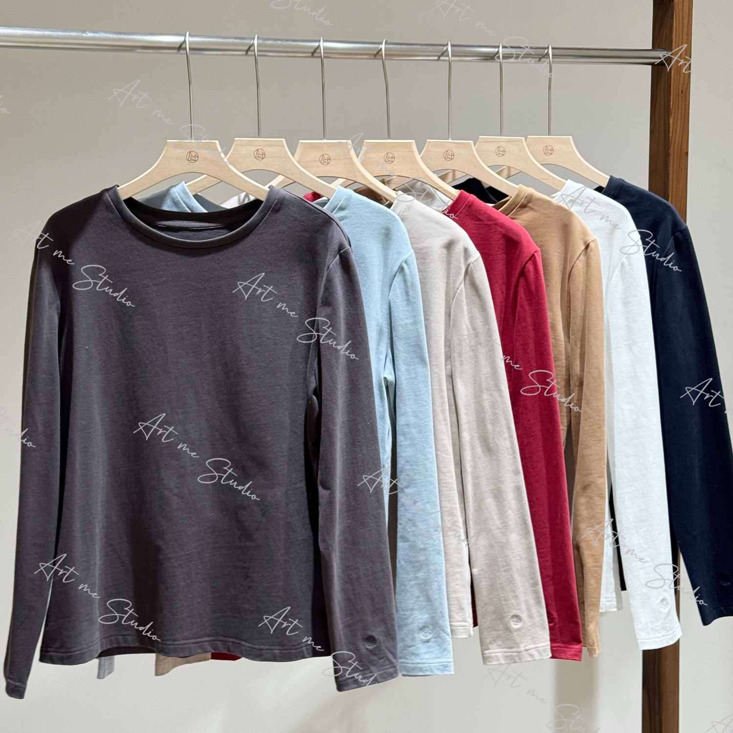 【ART ME】100纯棉质感圆领基础款万能搭t恤上衣w865t2