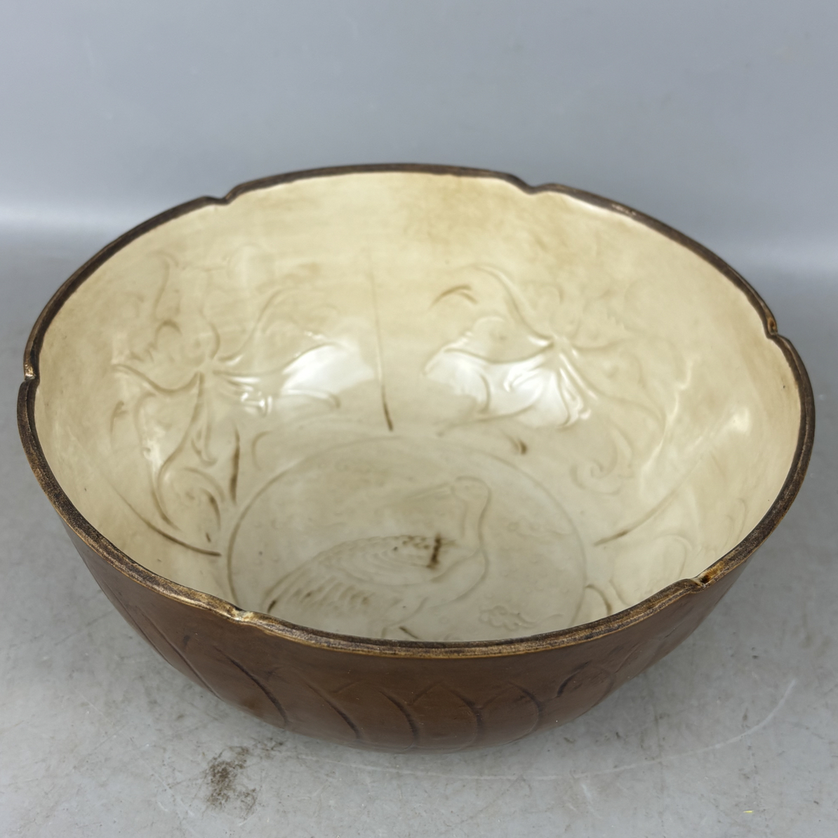 手工制作雕刻陶瓷摆件老物件复古定窑