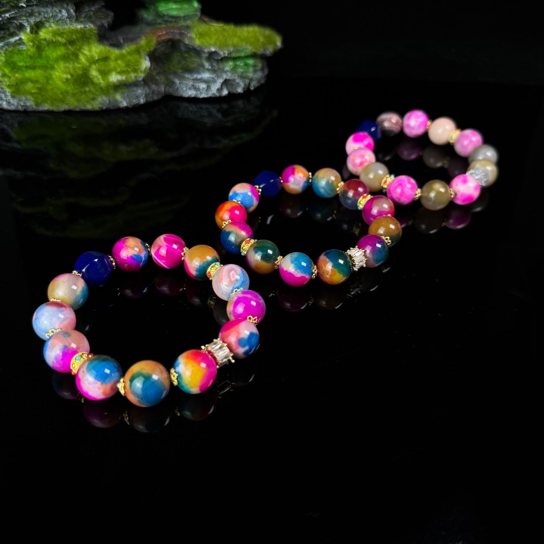 【金凤凰】MS2746-卡14mm左右-留云列焰玛瑙手串-多样性只发一件