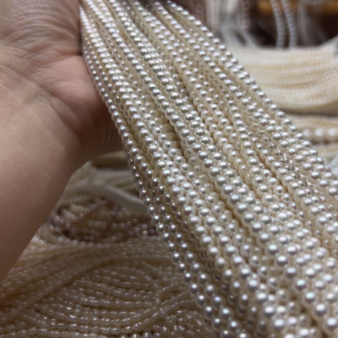 未镶嵌淡水珍珠半成品卡4正圆极光99