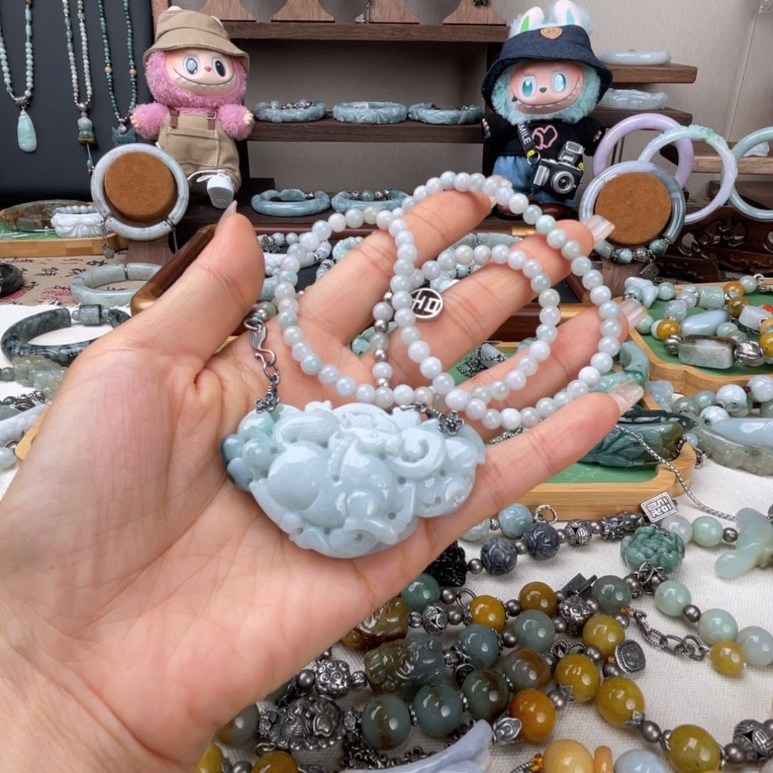 Q***荐未镶嵌手链翡翠翡翠项链