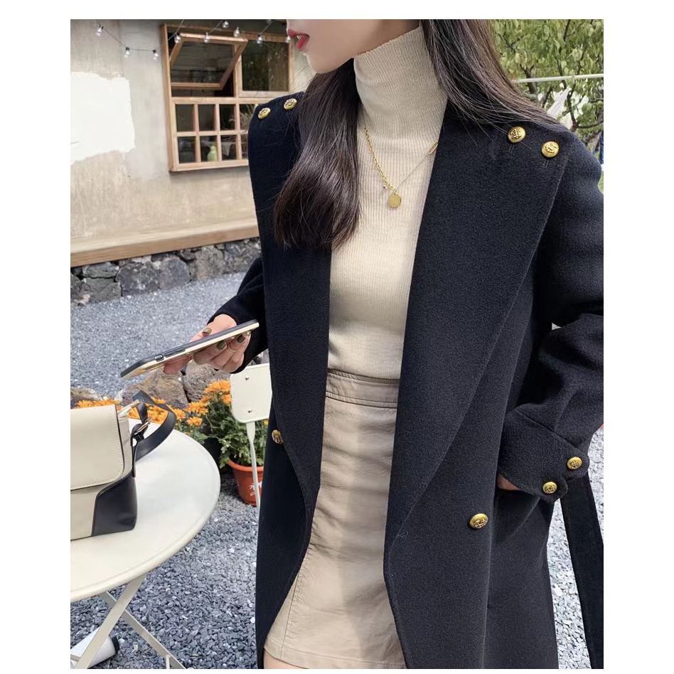 2012 高级休闲气质双面大衣设计师款秋冬韩版大衣外套百搭