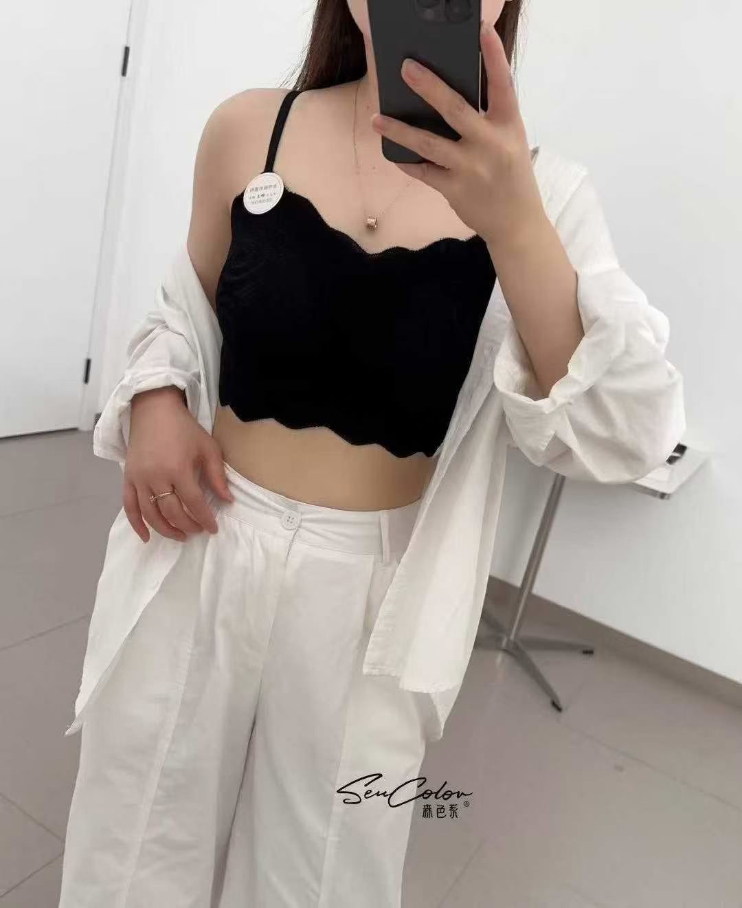 早秋新款6225蕾丝厚杯美背内衣舒适柔软透气性感时尚女性内搭抹胸