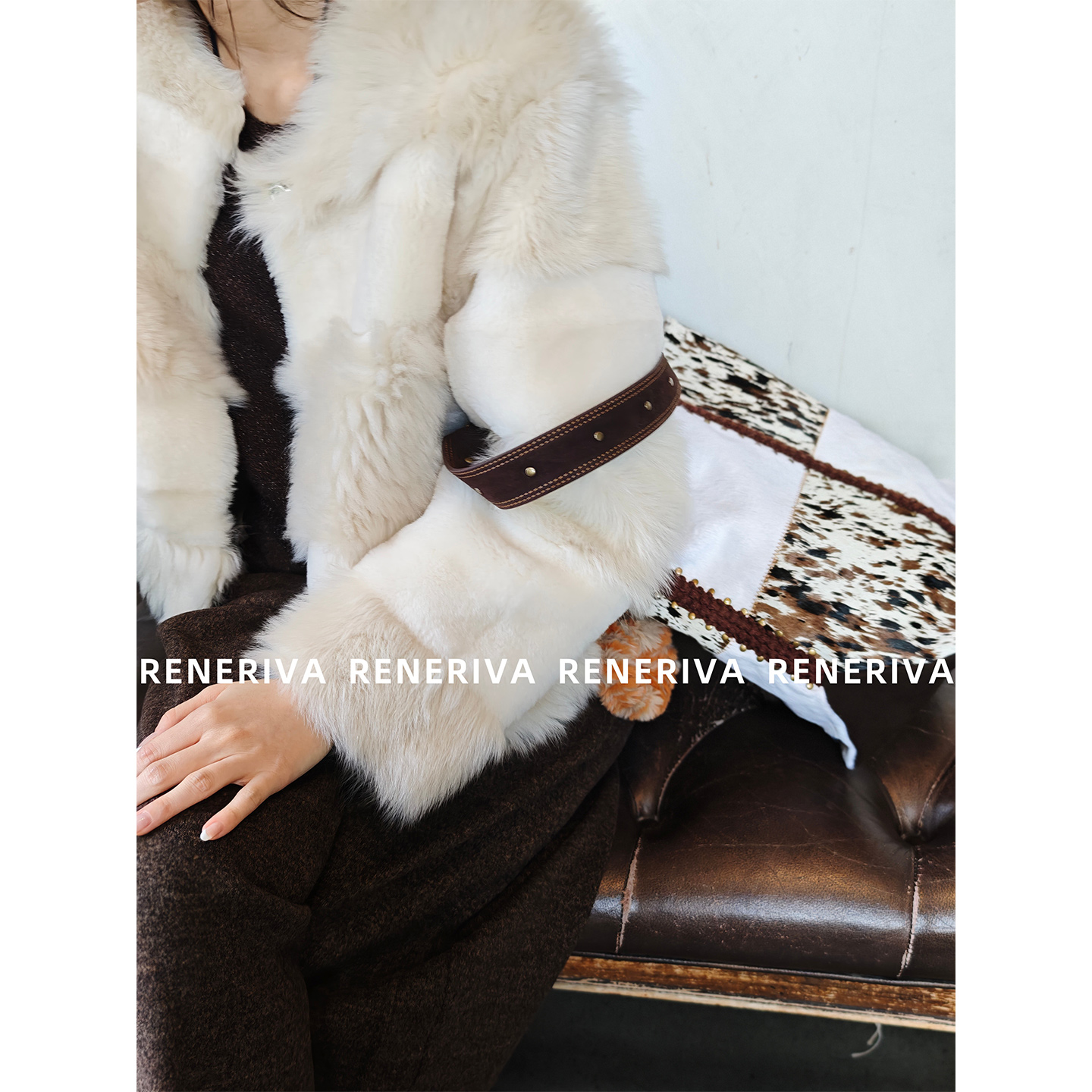 ReneRiva买手店 Marc Moore 奶霜色草草短外套