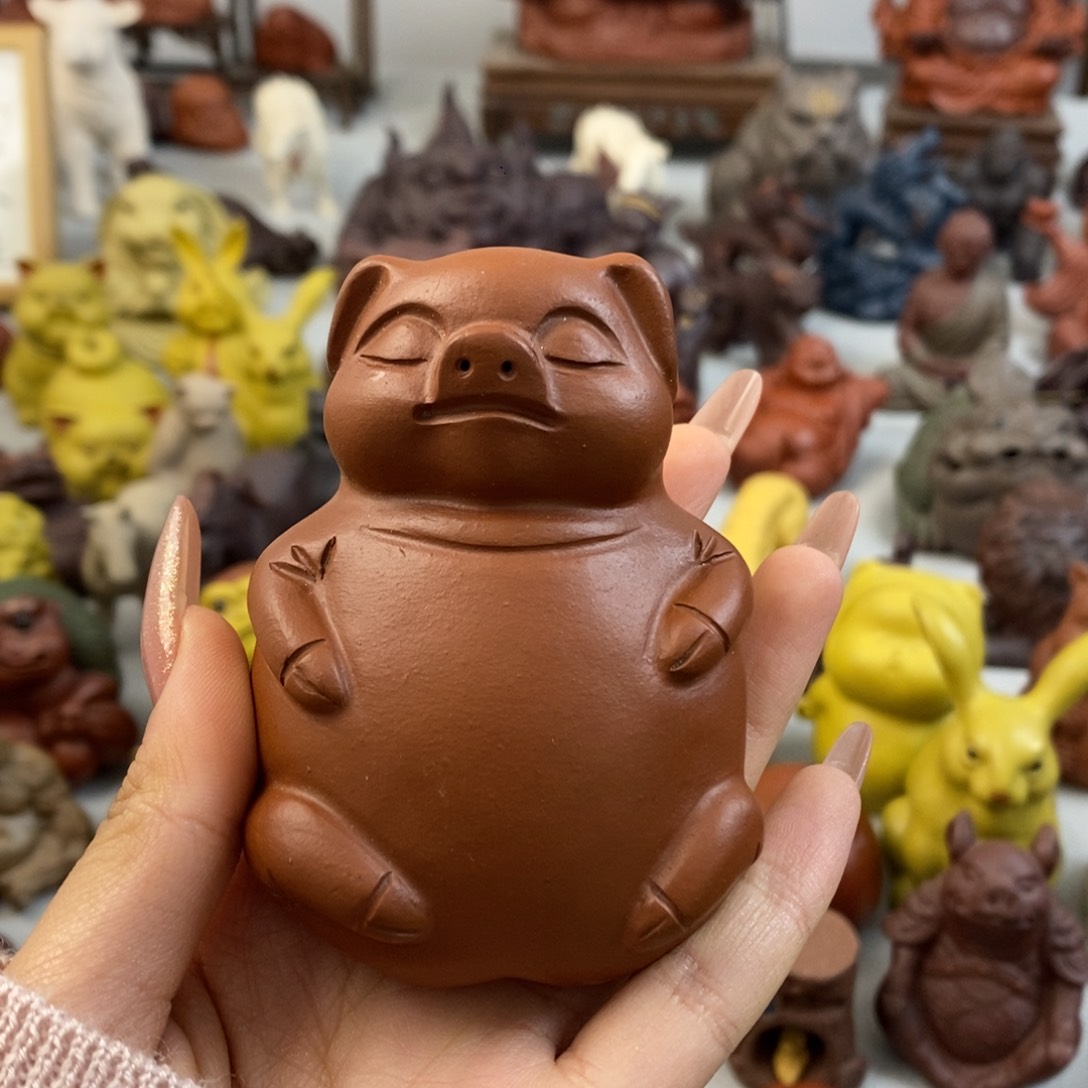 【闪购商品】紫砂茶宠紫砂小猪
