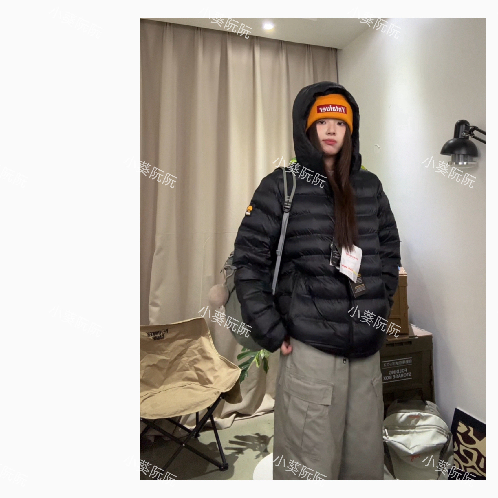 【轻便保暖】秋冬户外简约大气男女抗寒全压胶无缝情侣棉服C1083