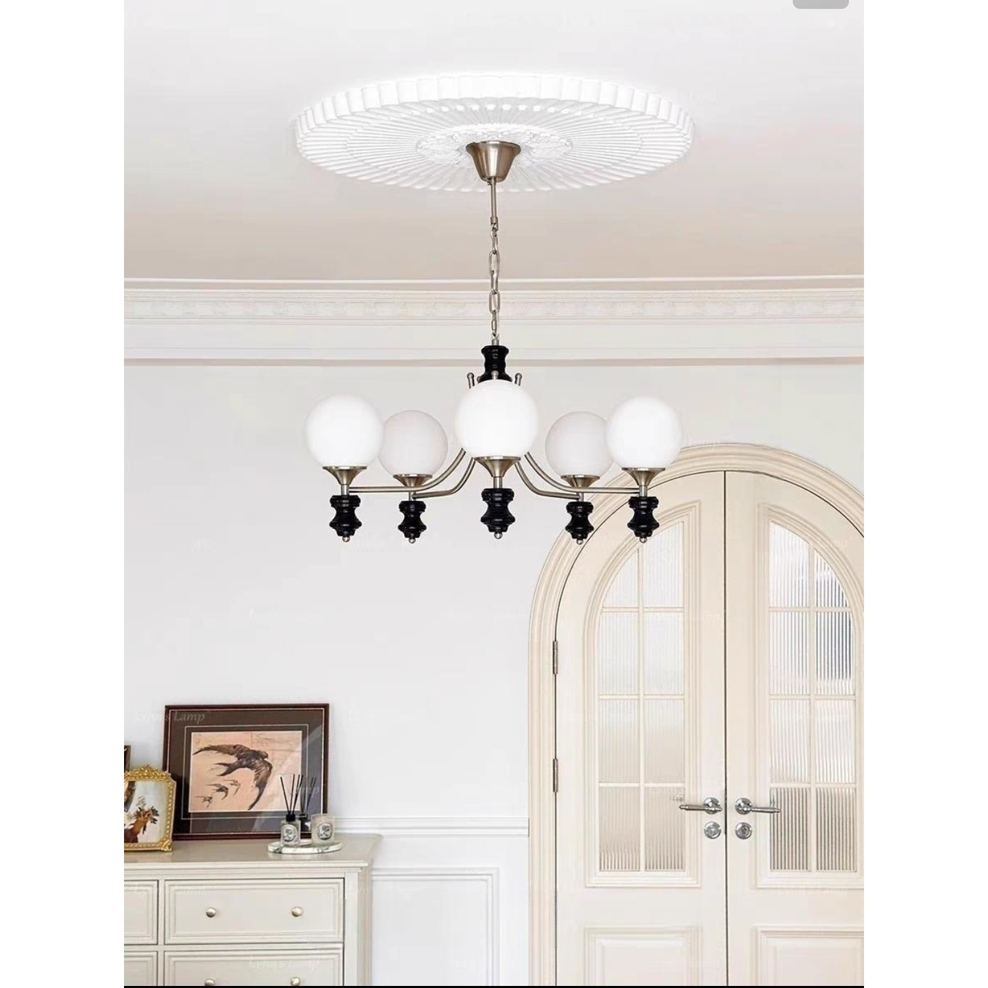 法式复古客厅创意奢华吊灯包豪斯魔豆卧室中古侘寂风餐厅客厅灯