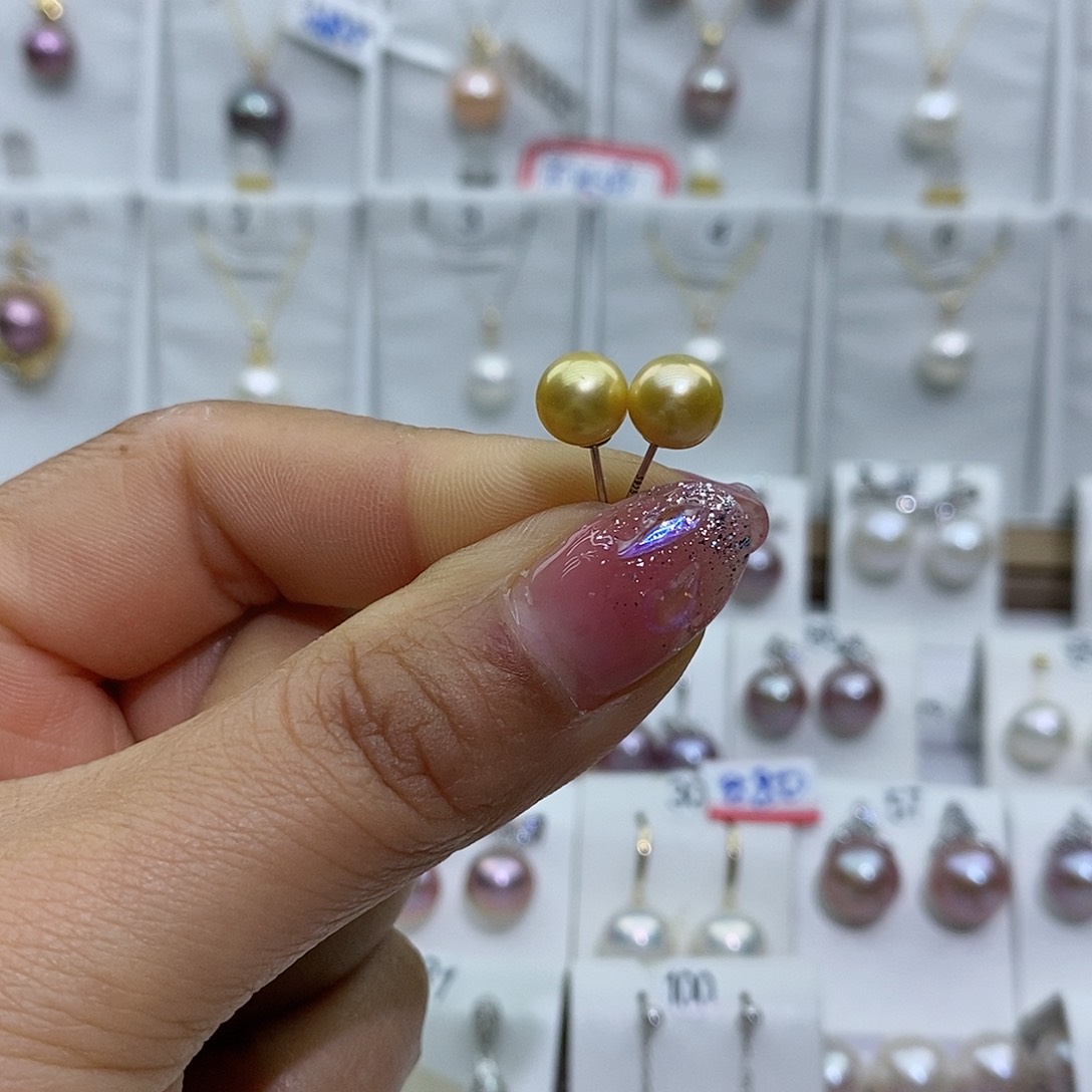 淡水珍珠吊坠(不含链)银S925镶嵌