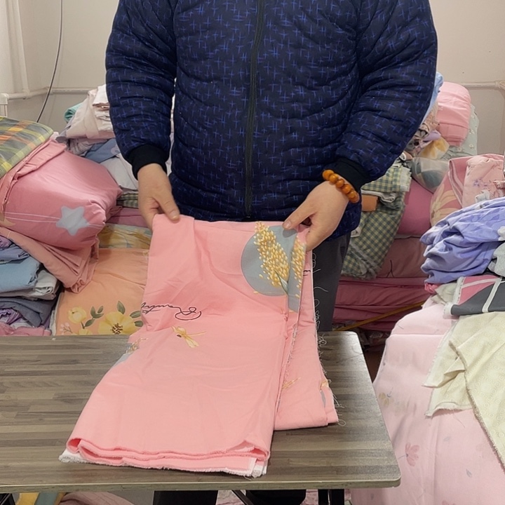 心****莫代尔纤维长绒棉粉色稻花香2:3米