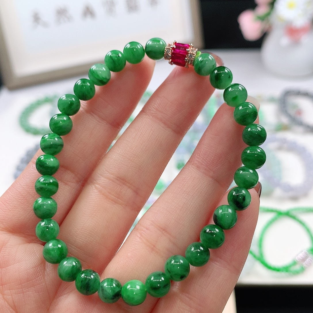 翡翠未镶嵌手链6mm