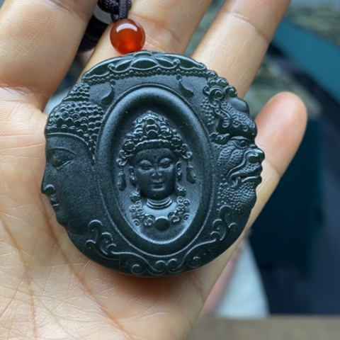 和田玉未镶嵌手链佛魔一念