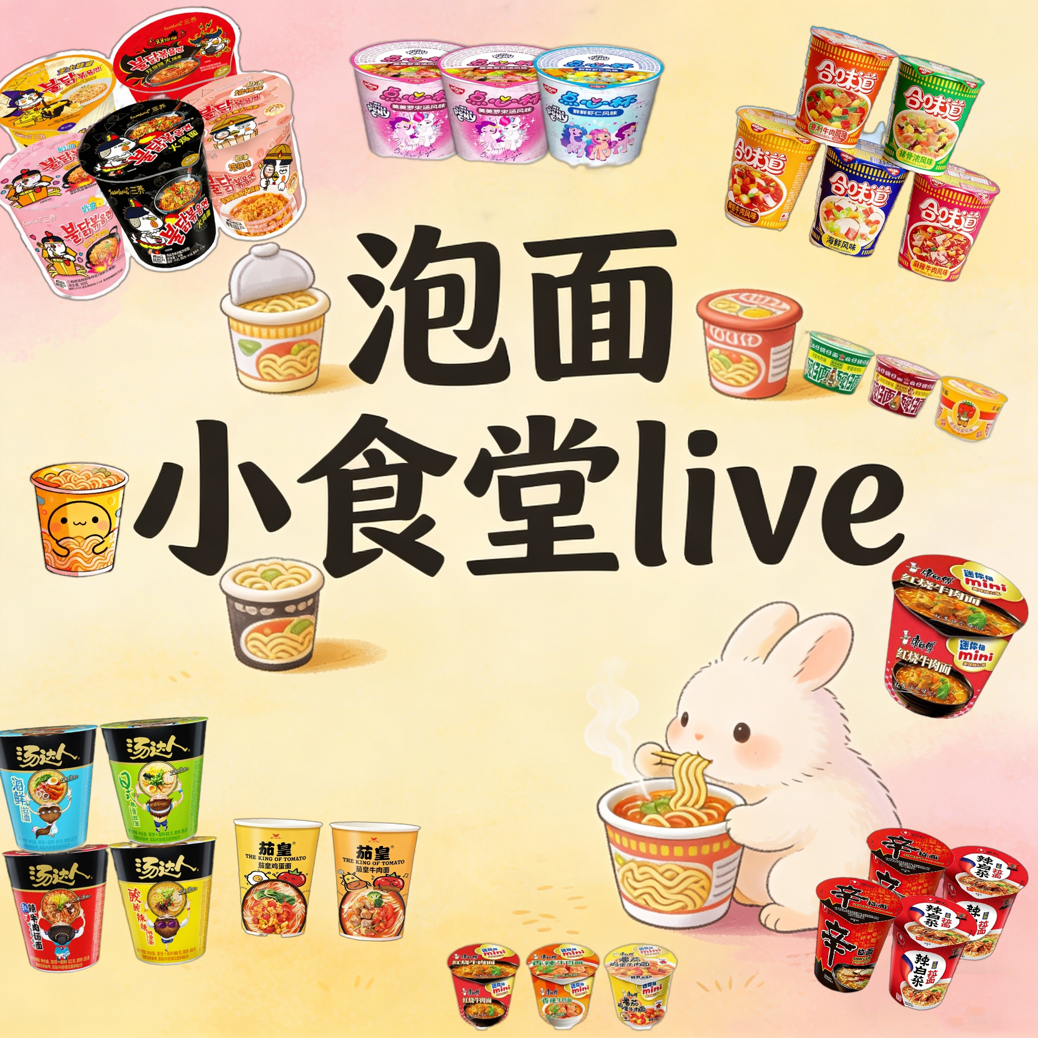 小泡小面三养农心合味道汤达人混合口味