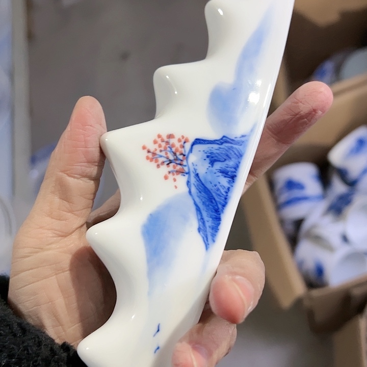 壶手绘笔架陶瓷一个