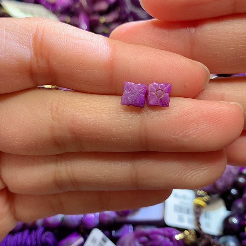 【闪购商品】苏纪石（舒俱来）耳钉银S925镶嵌