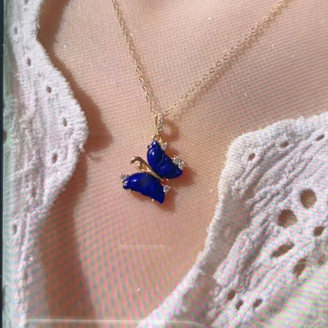 银S925镀金镶嵌青金石吊坠