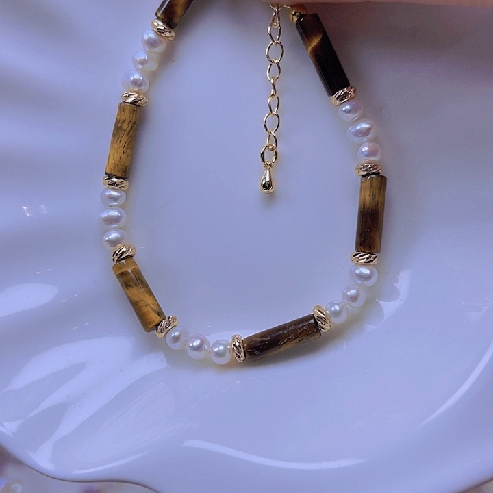 淡水珍珠手绳合金