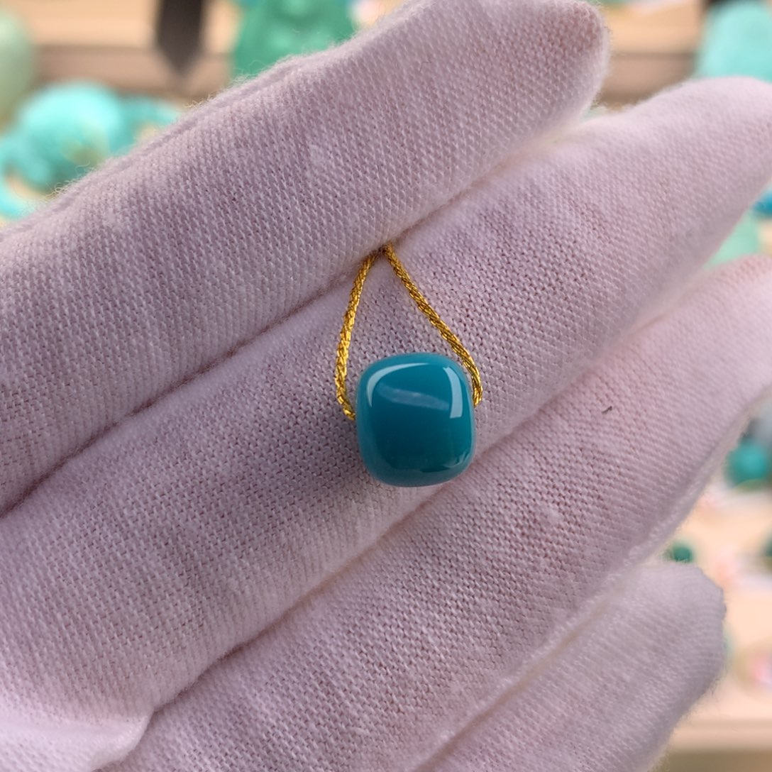 绿松石珠宝奇石未镶嵌9.2×8