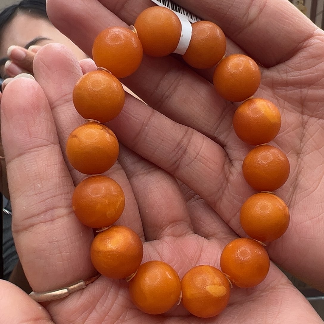 手链琥珀未镶嵌橘皮手串13mm