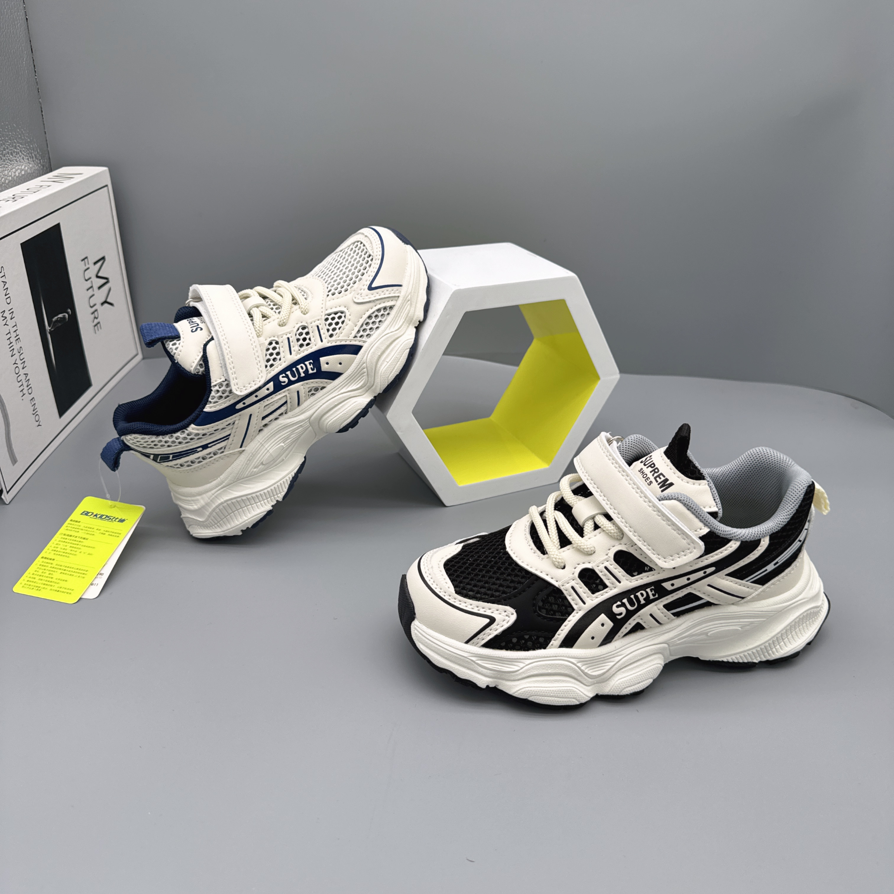 B迪家单网夏季老爹鞋男童透气女童软底防滑休闲鞋  3653