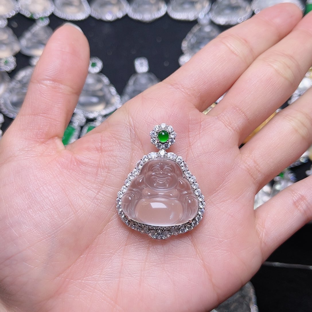 石英质玉颈饰银S925镶嵌9****0