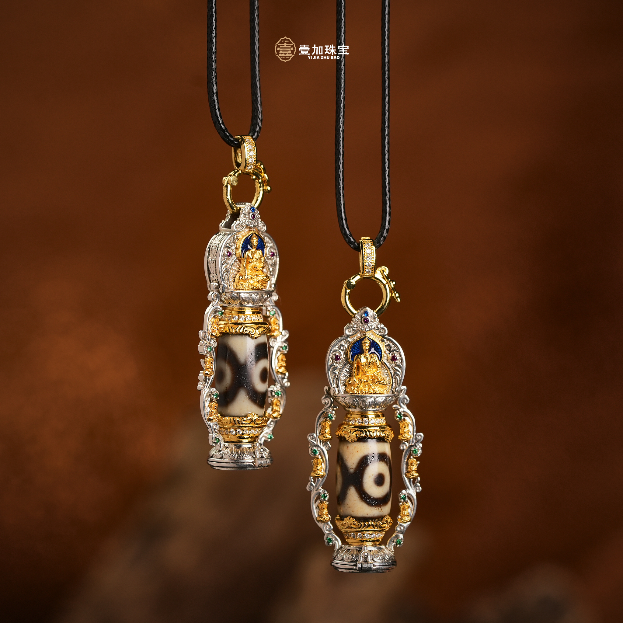 壹加师姐|手工设计药师F银镶达洛xm三玛瑙项链多样性发一0271v