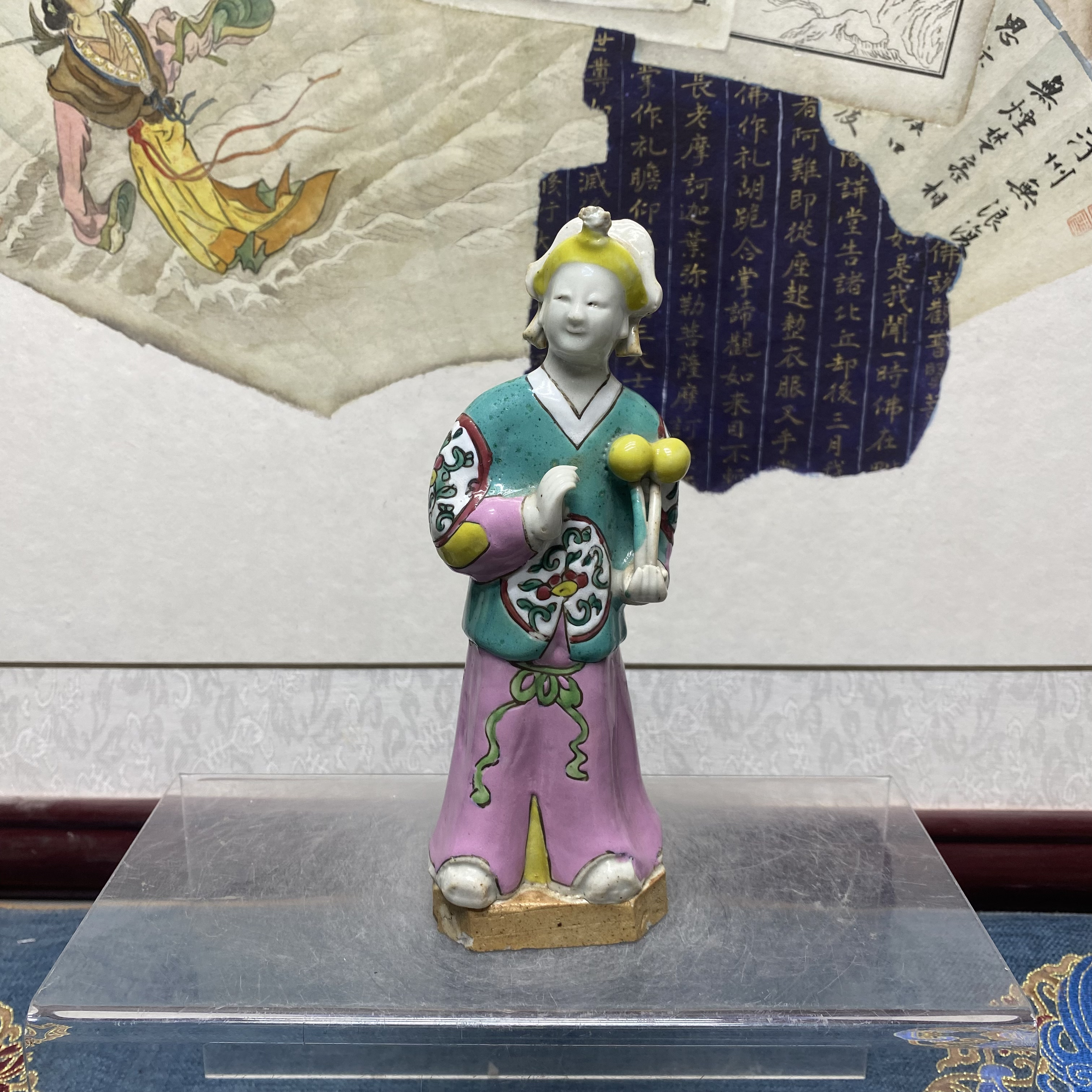 清雍正【穆桂英】人物塑像22/古玩/收藏/KC20250104009