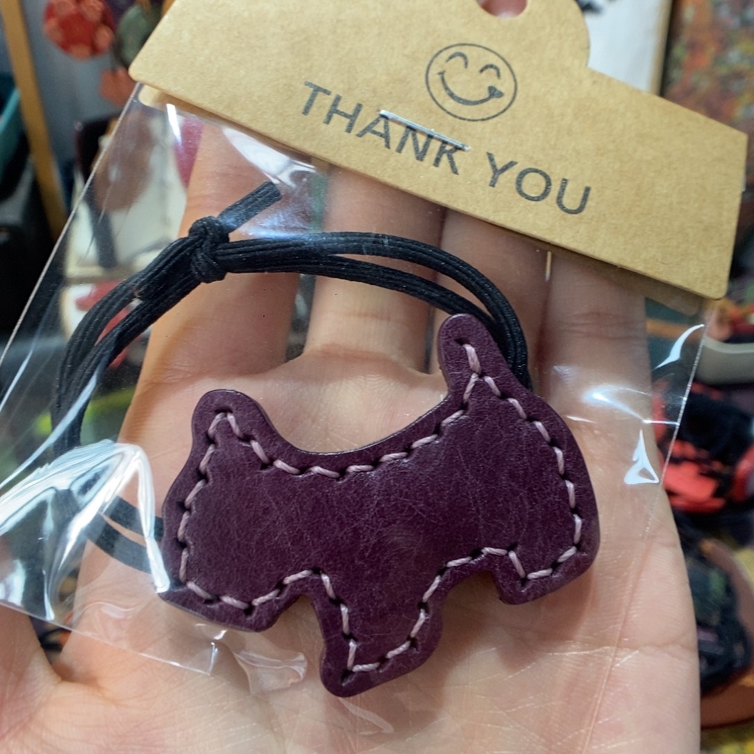 布艺铁合金紫色小狗