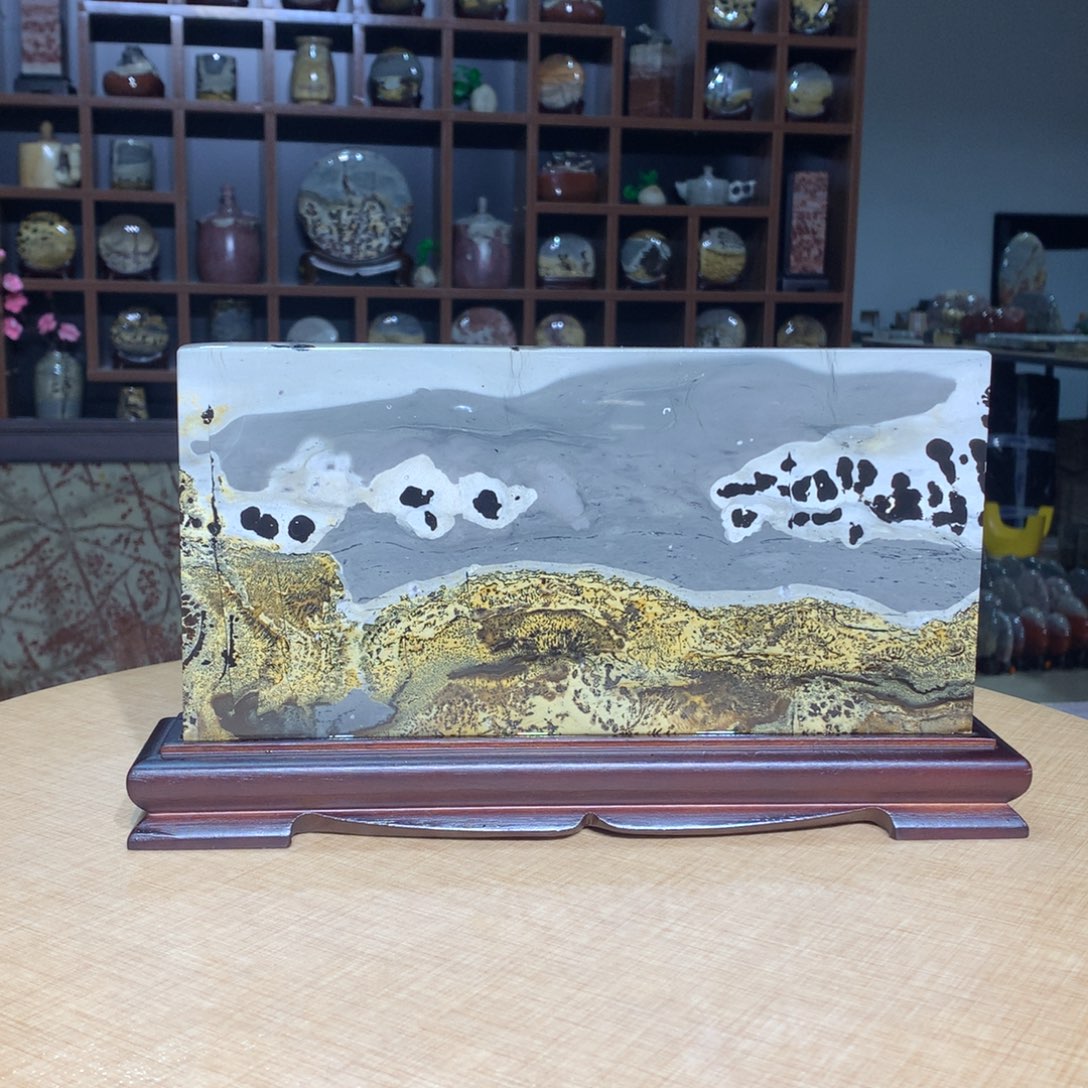 紫砂，广西国画石摆件，收藏观赏