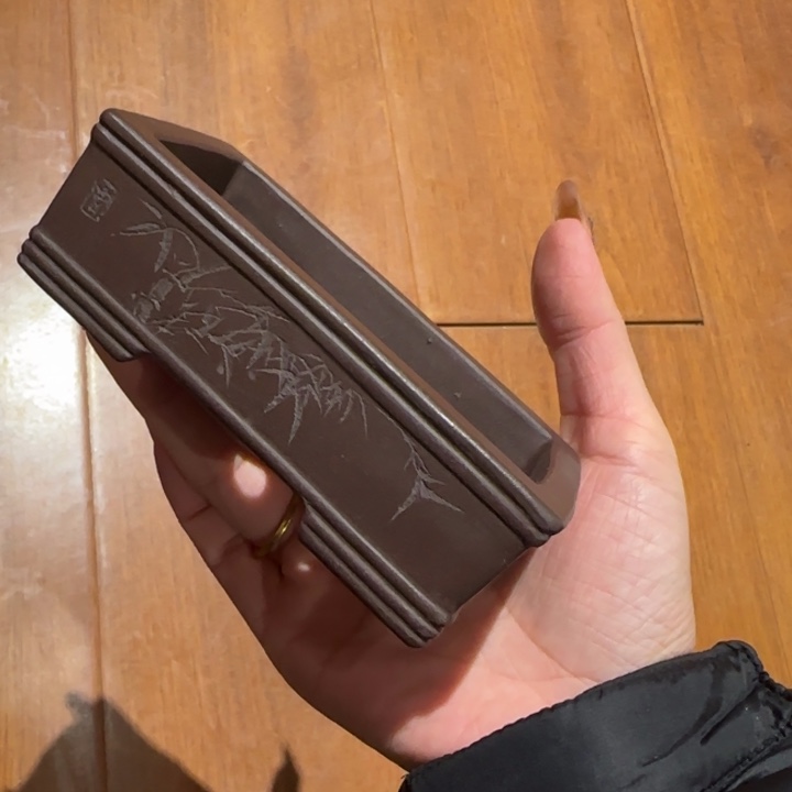 紫砂花盆半手工制作