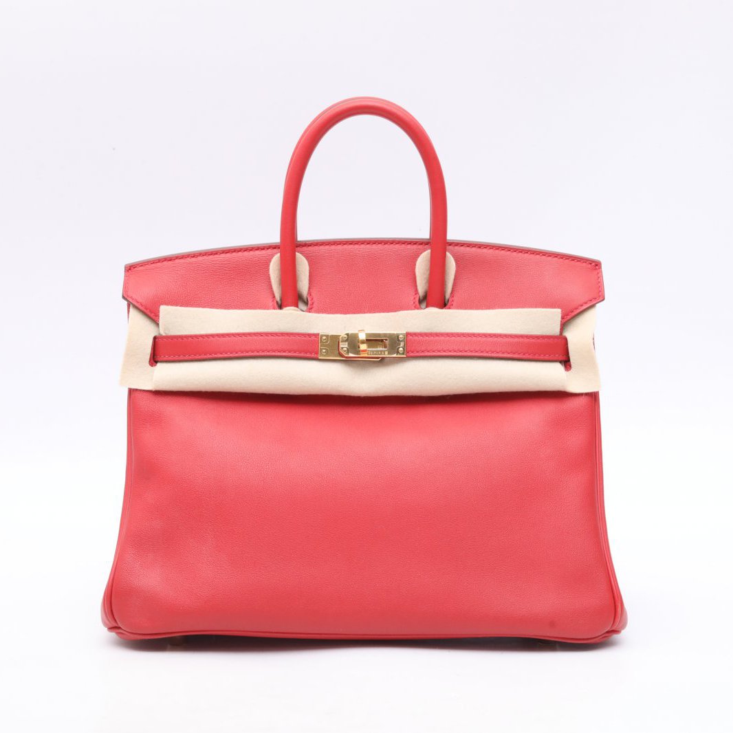 99新 Hermes/爱马仕 小花姑姑336931 Q5国旗红X刻 birkin25 包