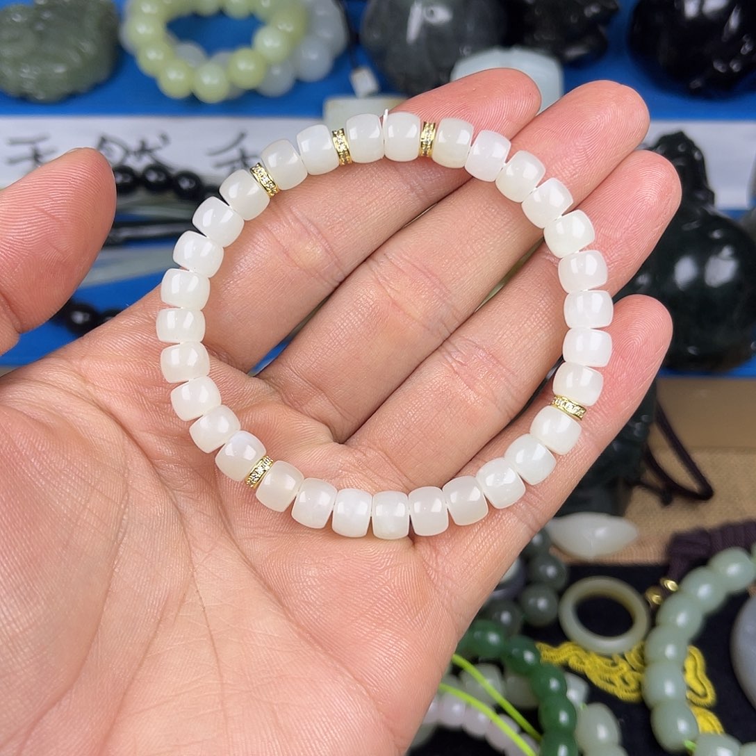 和田玉未镶嵌颈饰于田白玉直切新疆和田玉