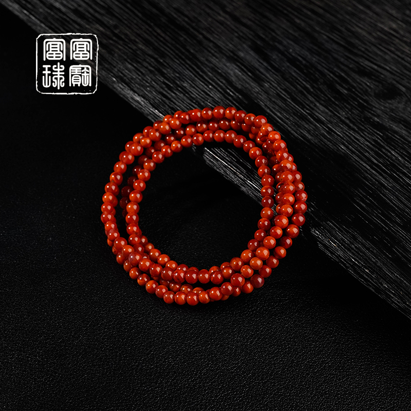 【赤玉】富富珠宝 南红百搭手串（天然珠宝多样性发）