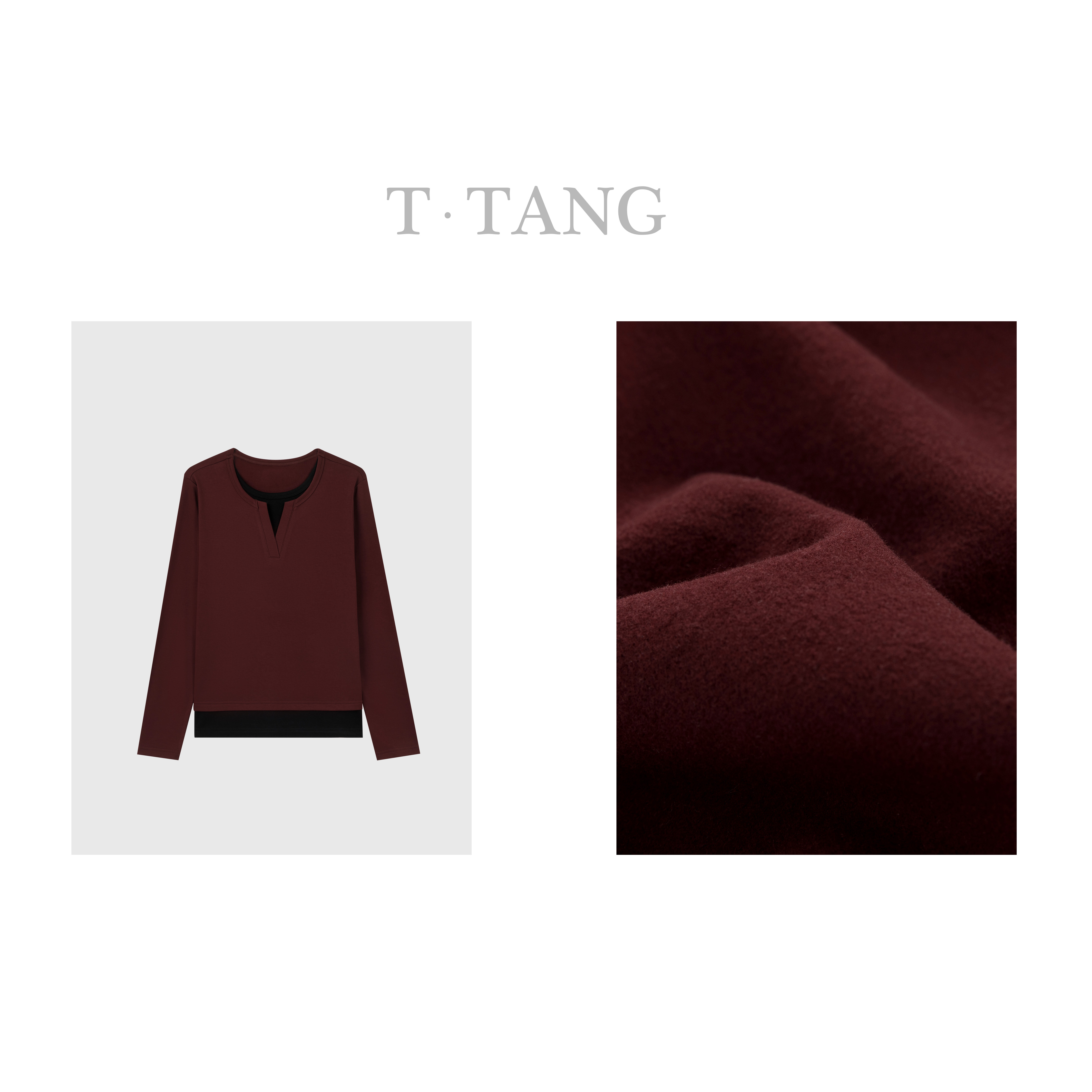 FL秋季260g优可丝底抓毛休闲时尚双层领撞色假两件上衣【6667】