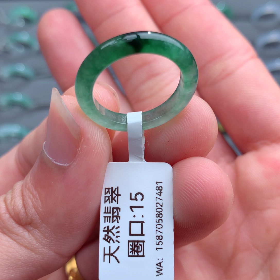 翡翠戒指未镶嵌天然
