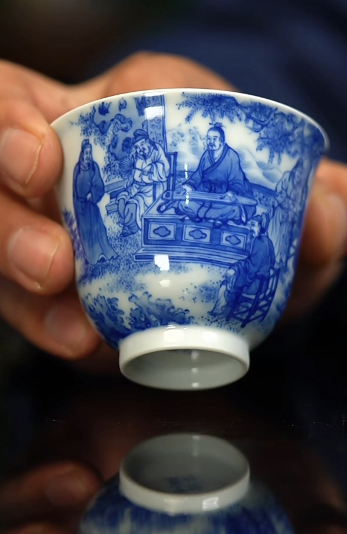 晓竹窑琴棋书画四个套杯