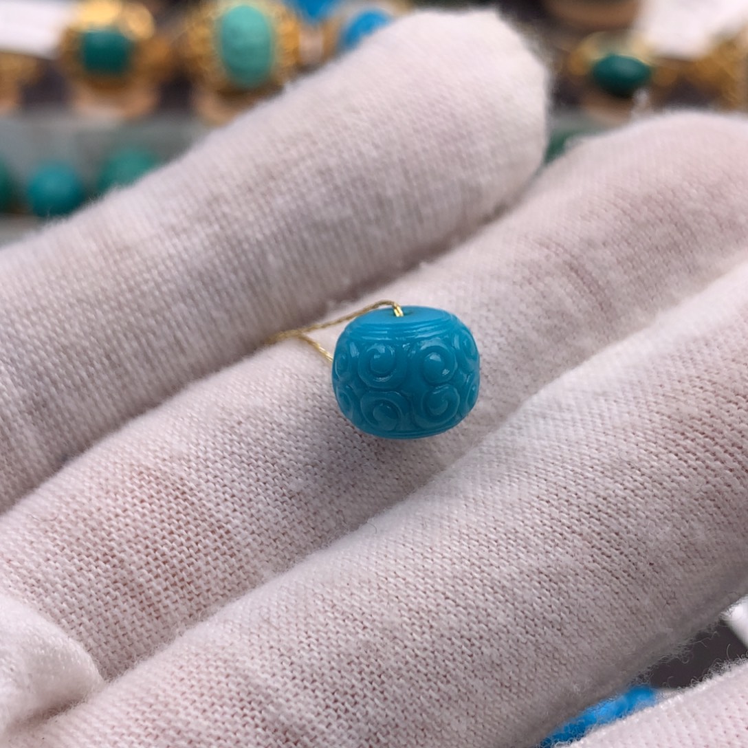 绿松石未镶嵌绿松石9mm