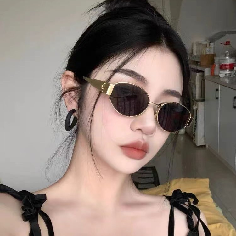 欧美复古女士偏光太阳镜时尚小圆框网红小脸街拍墨镜