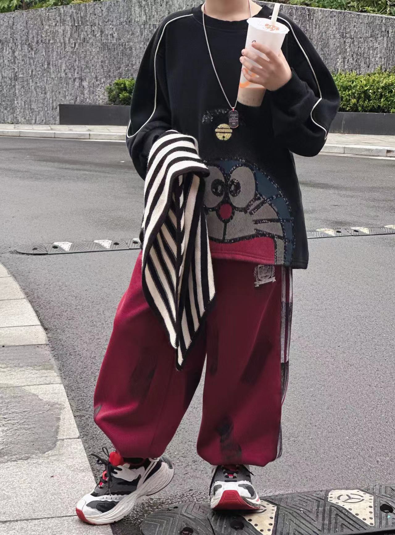 【自制版神裤】可以亲子的休闲百搭水洗加绒裤，模特穿140，