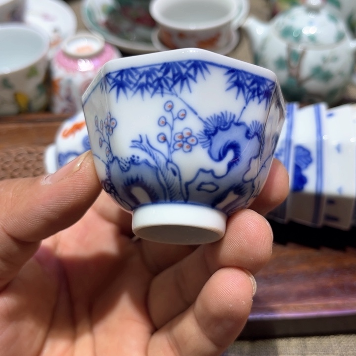 纯手绘精品盖碗杯