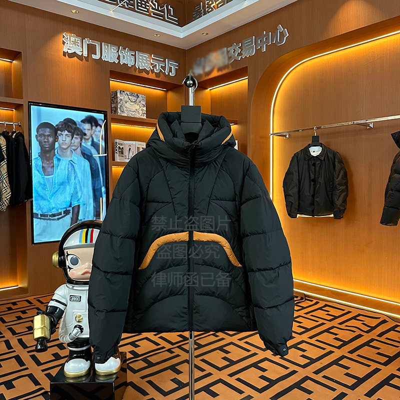 2025SS白鸭绒连帽羽绒服YR6070【横条设计连帽款】设计感外套（韩）