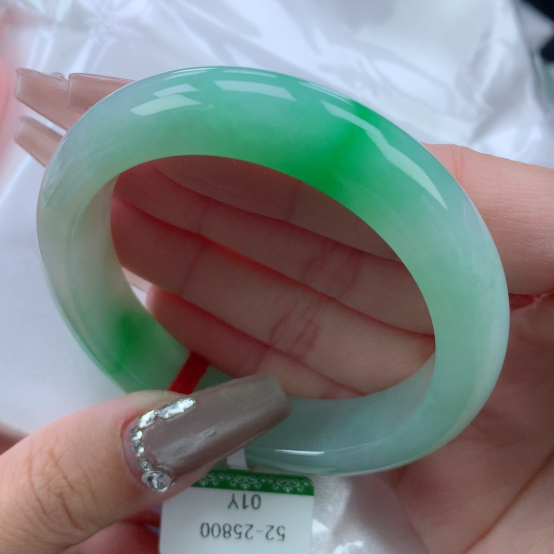 翡翠手镯未镶嵌52.5正圈