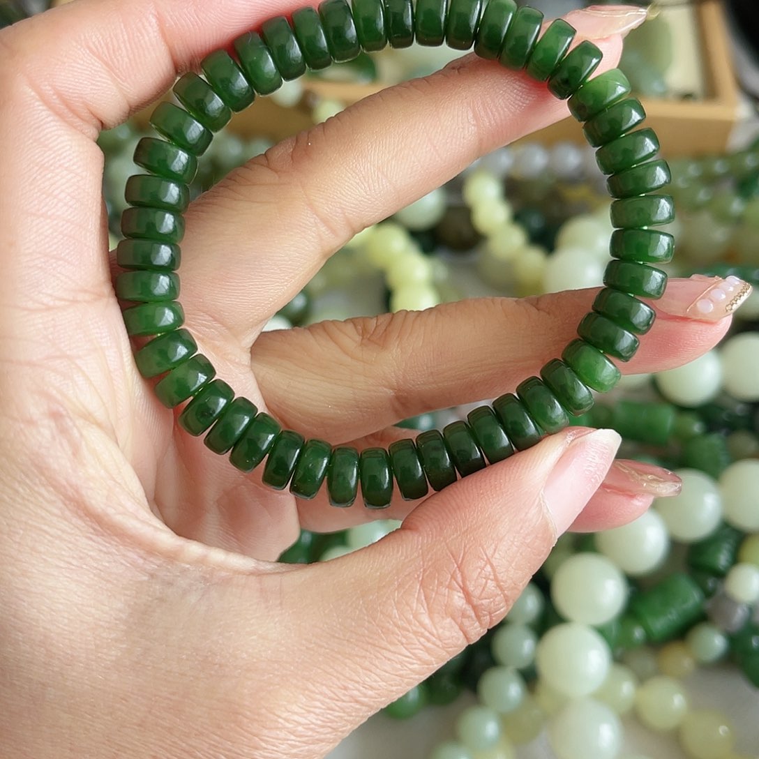 和田玉手链未镶嵌和田玉碧玉手链