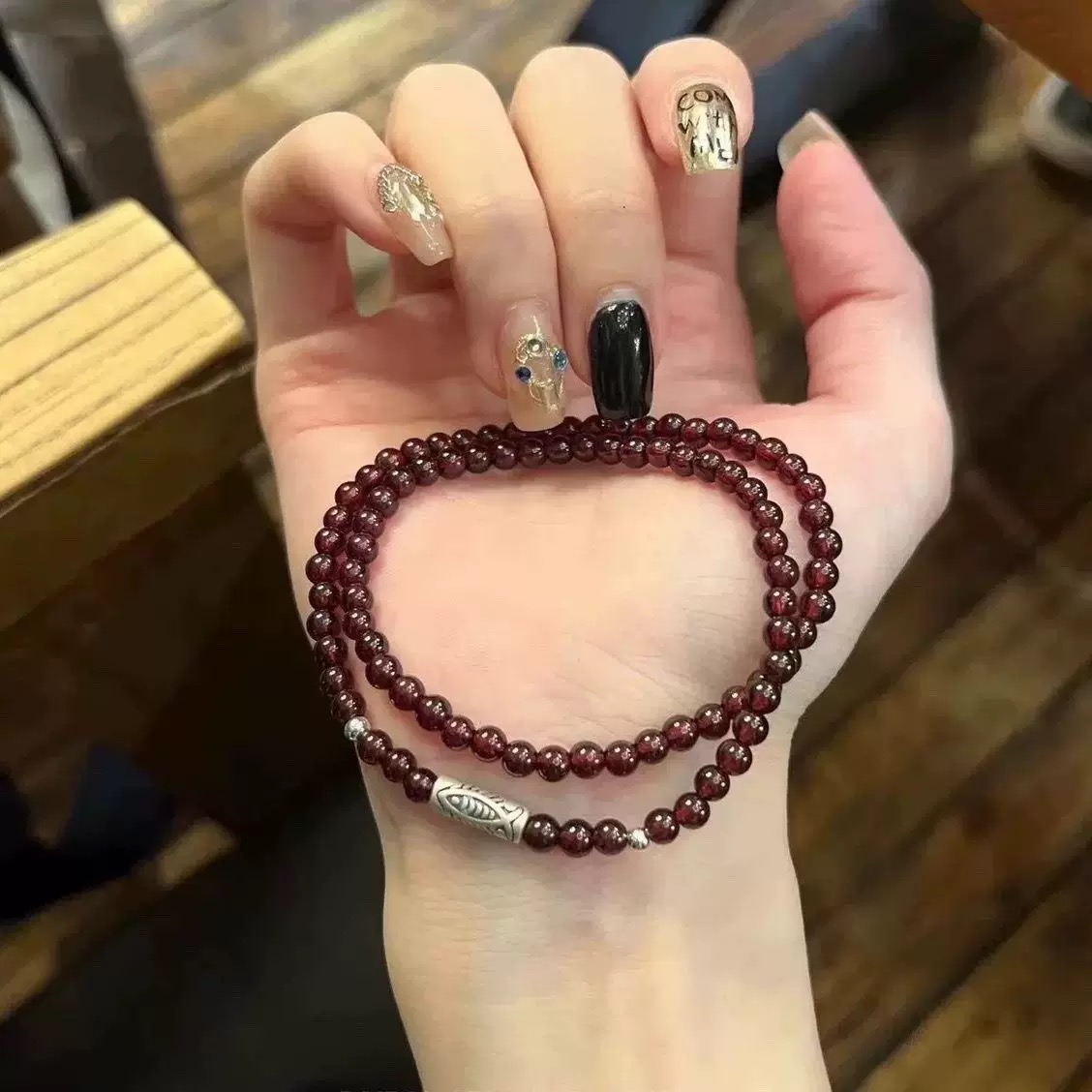 新中式琉璃双圈手串LQ193（无礼盒）